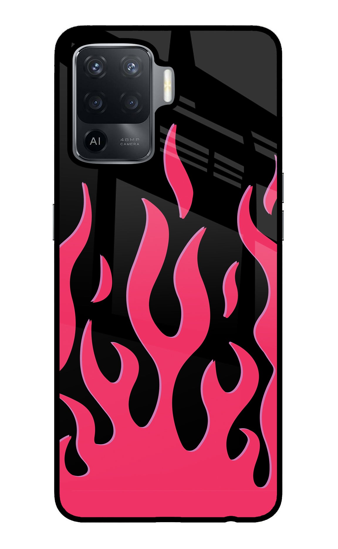 Fire Flames Oppo F19 Pro Back Cover