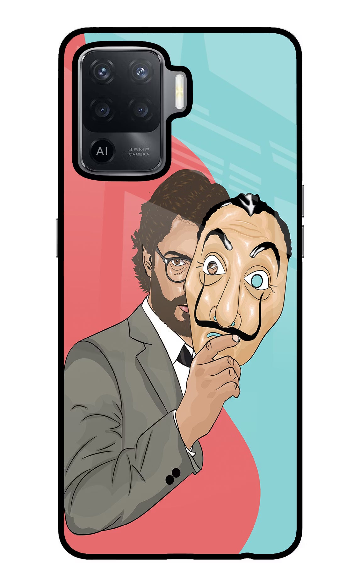 Professor Oppo F19 Pro Glass Case Back Cover by Casekaro