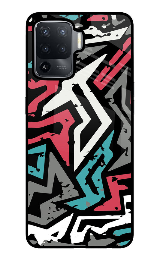 Geometric Graffiti Oppo F19 Pro Glass Case