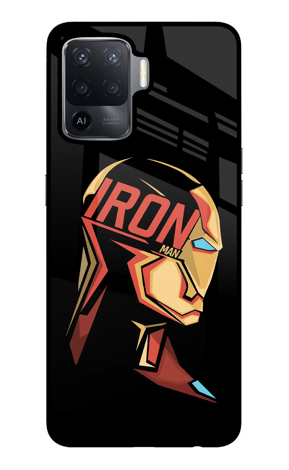 IronMan Oppo F19 Pro Glass Case Back Cover by Casekaro