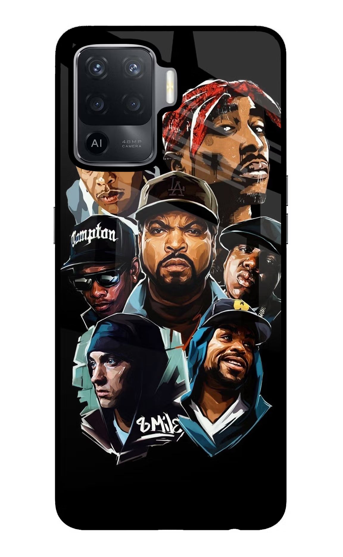 Rappers Oppo F19 Pro Glass Case Back Cover by Casekaro