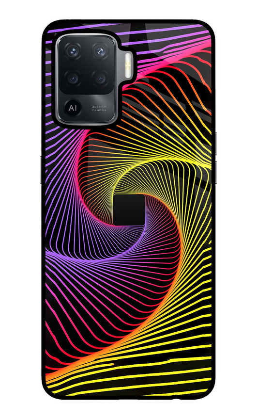 Colorful Strings Oppo F19 Pro Glass Case