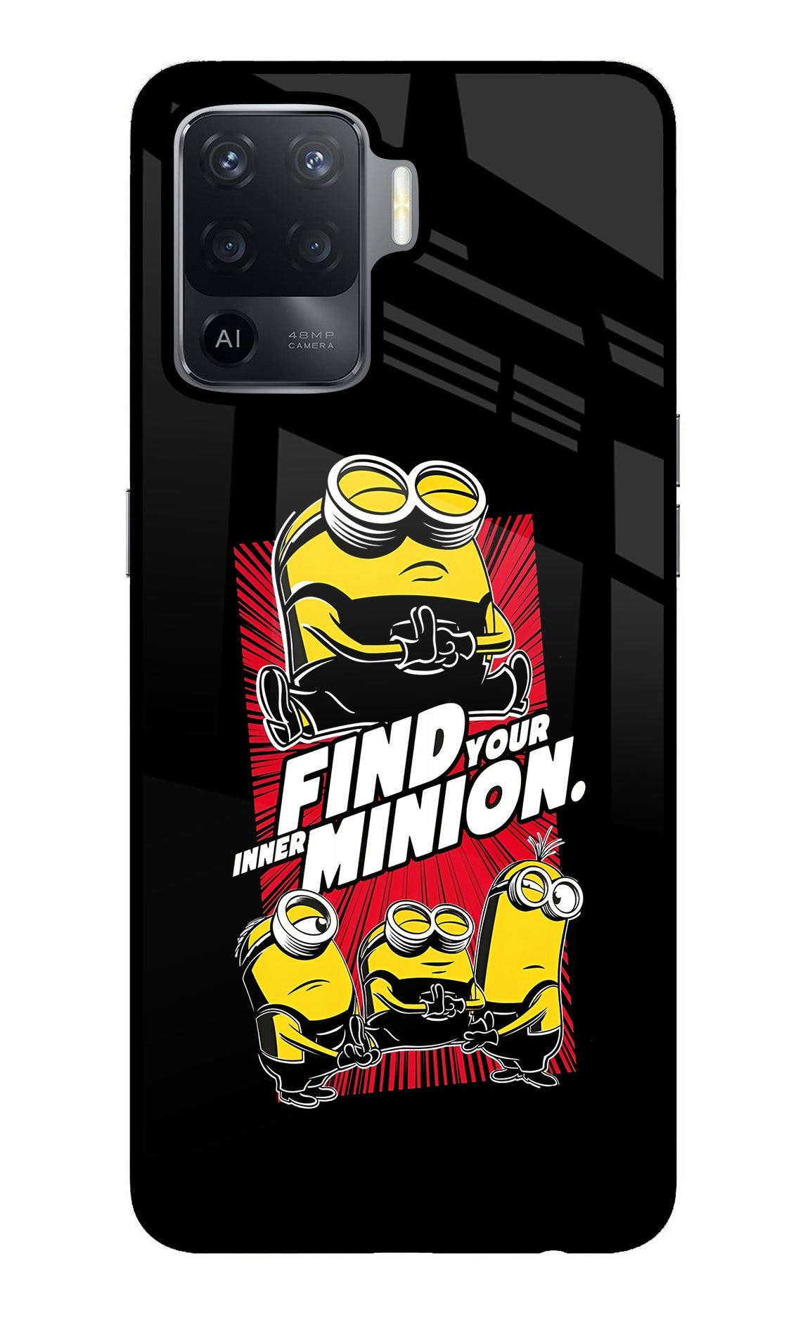 Find your inner Minion Oppo F19 Pro Glass Case