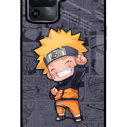 Chota Naruto Oppo F19 Pro Glass Case Back Cover by Casekaro