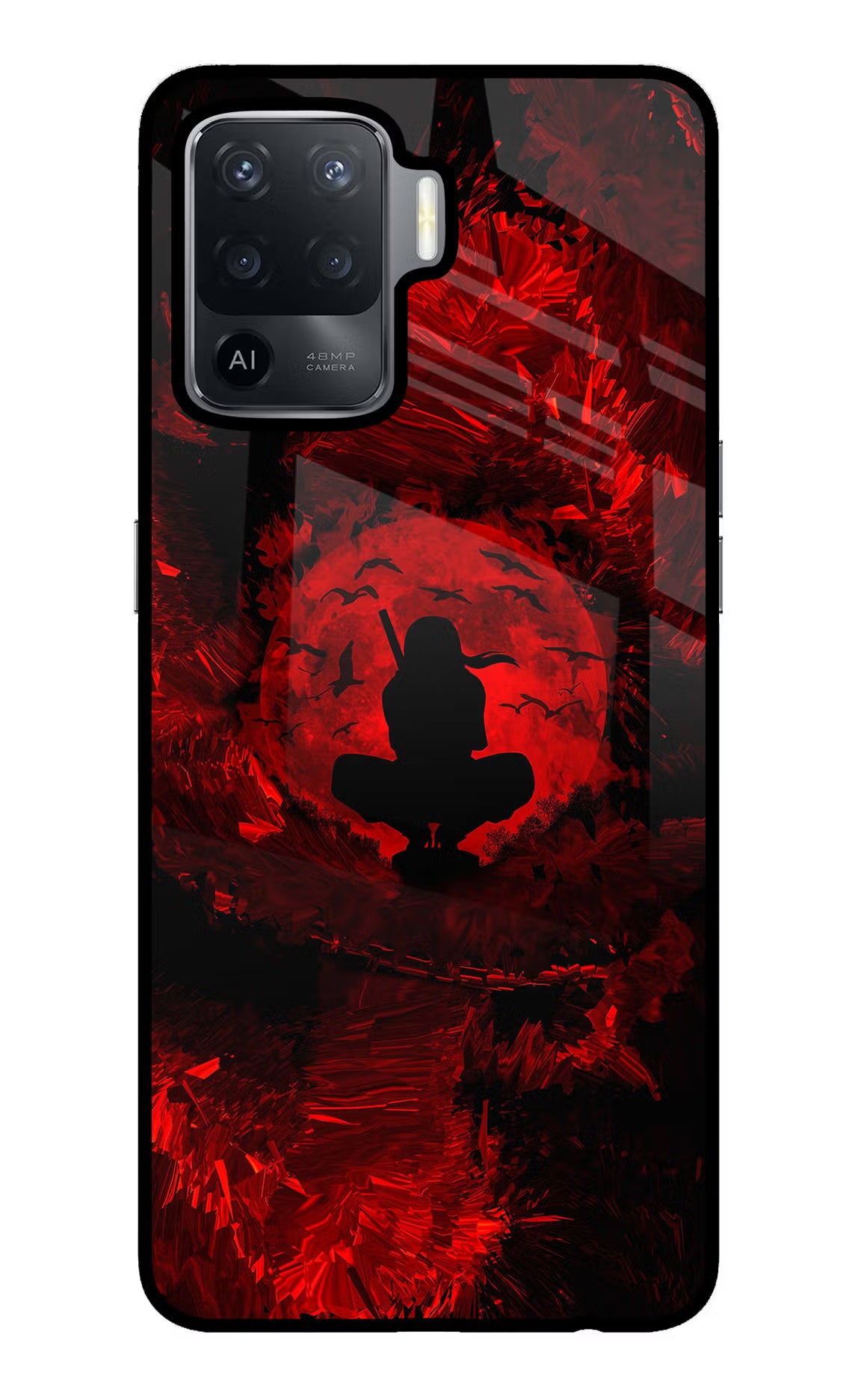 Itachi Uchiha Oppo F19 Pro Glass Case Back Cover by Casekaro