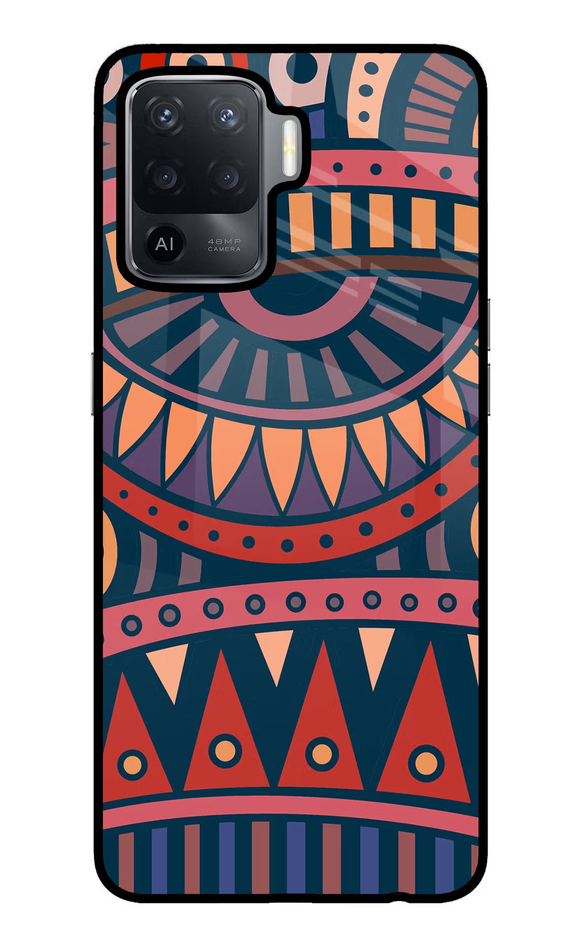 African Culture Design Oppo F19 Pro Glass Case Back Cover by Casekaro