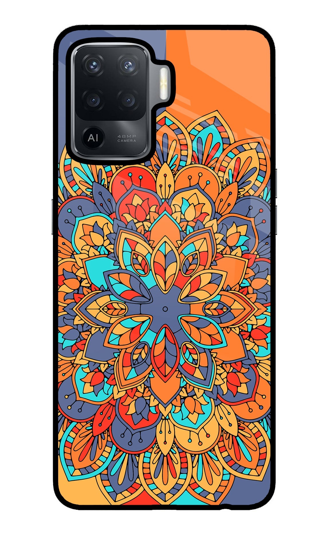 Color Mandala Oppo F19 Pro Glass Case