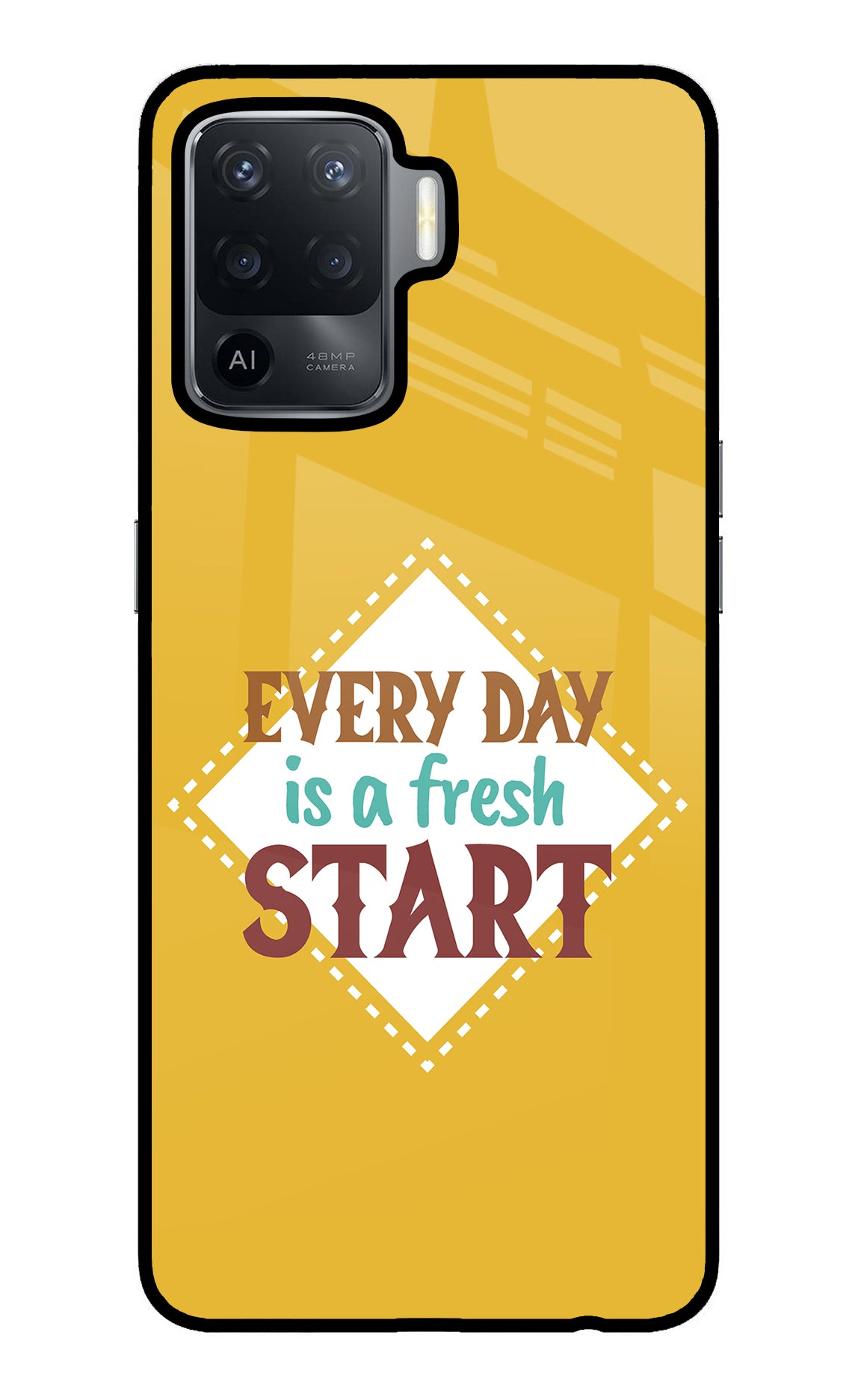 Every day is a Fresh Start Oppo F19 Pro Glass Case