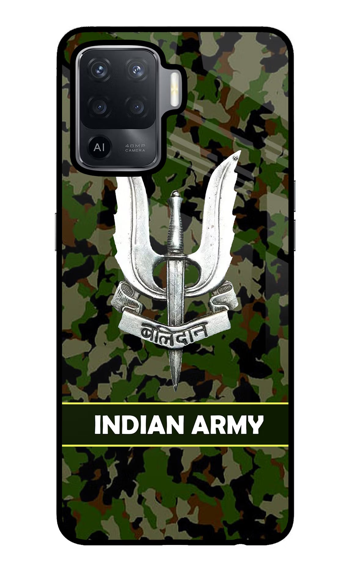 Balidan Indian Logo Oppo F19 Pro Glass Case Back Cover by Casekaro