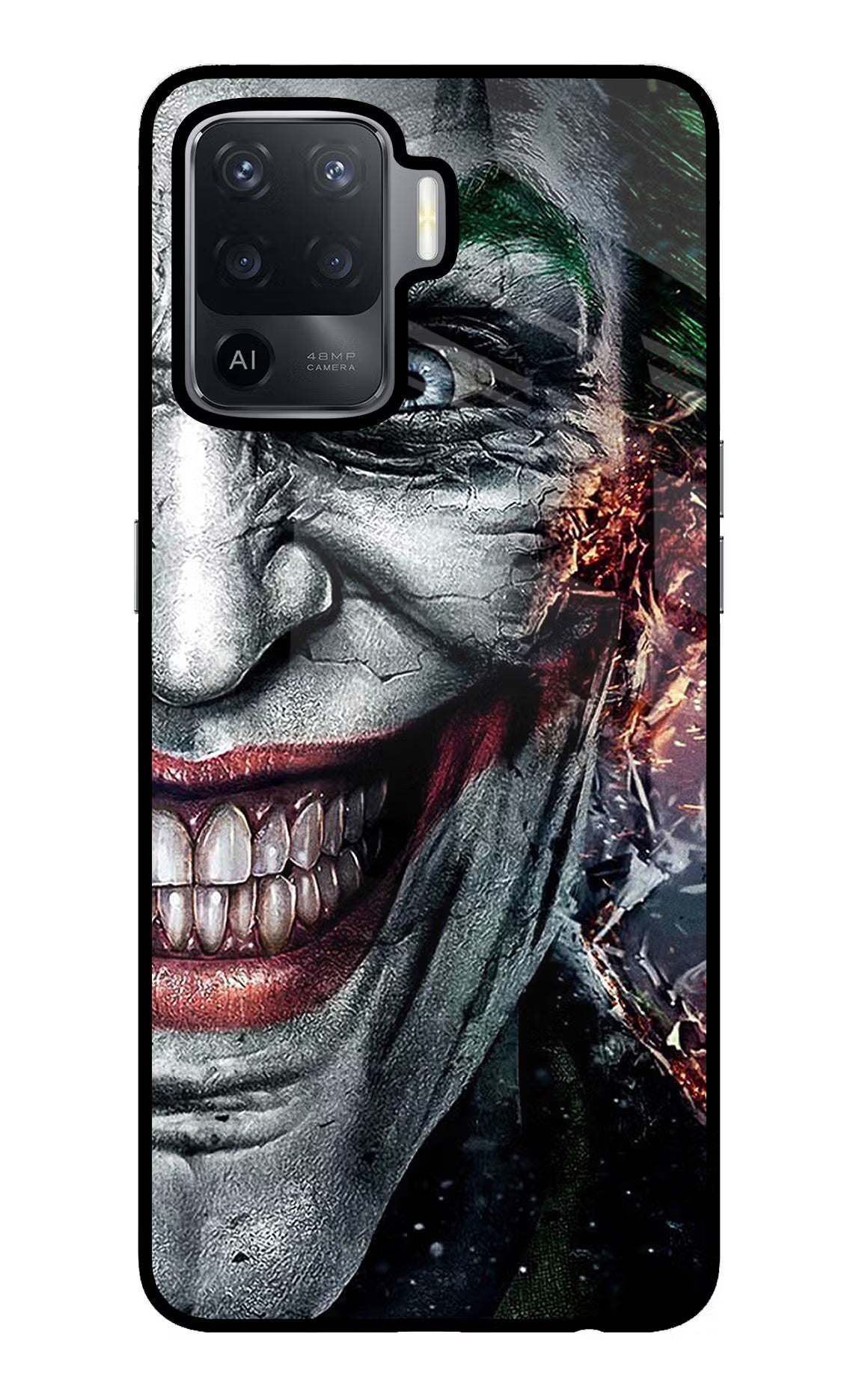 Joker Cam Oppo F19 Pro Glass Case Back Cover by Casekaro