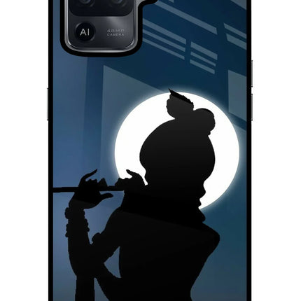 Shri Krishna Silhouette Oppo F19 Pro Glass Case