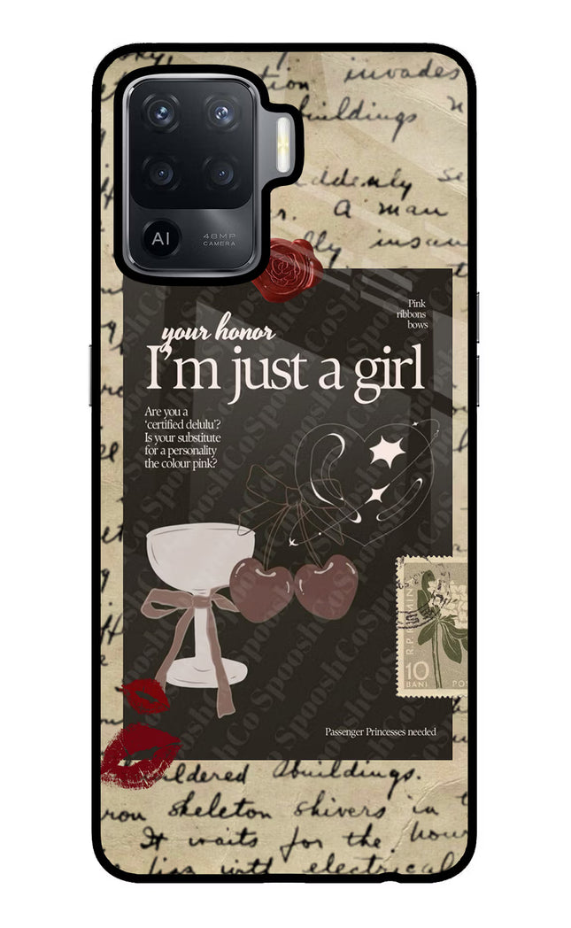 I am just a girl Oppo F19 Pro Glass Case