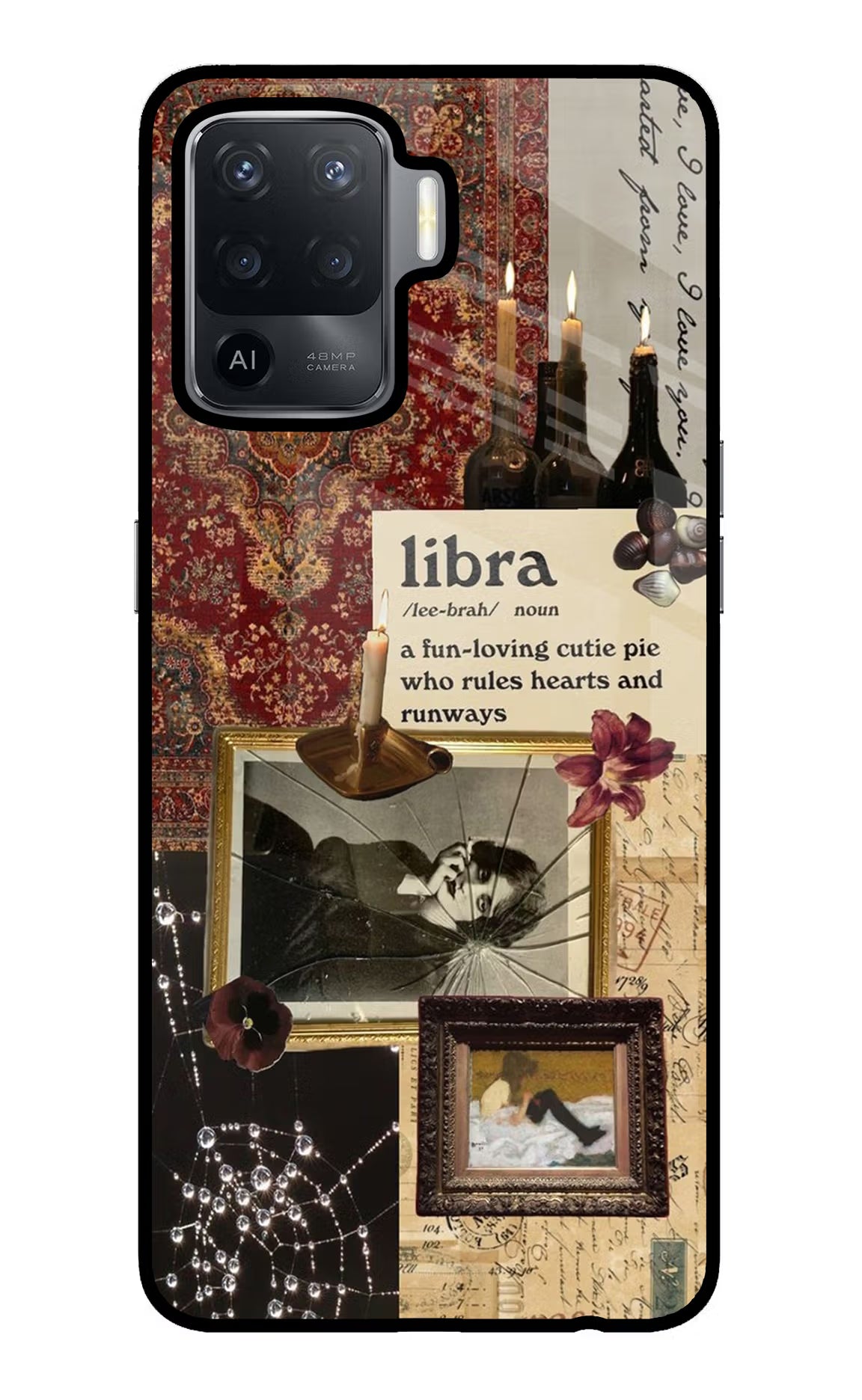 Libra Zodiac Oppo F19 Pro Glass Case Back Cover by Casekaro