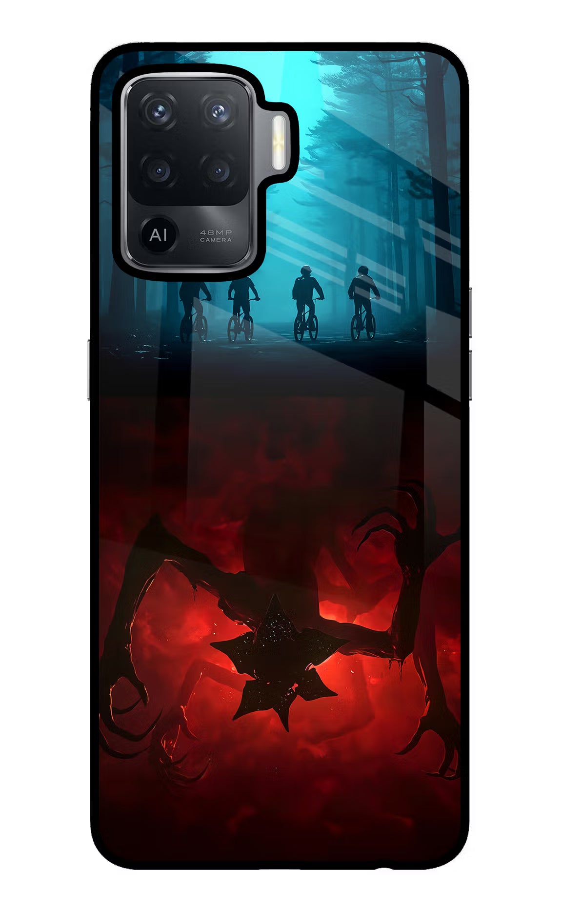 Ordinary Things Downside Up Oppo F19 Pro Glass Case Back Cover by Casekaro