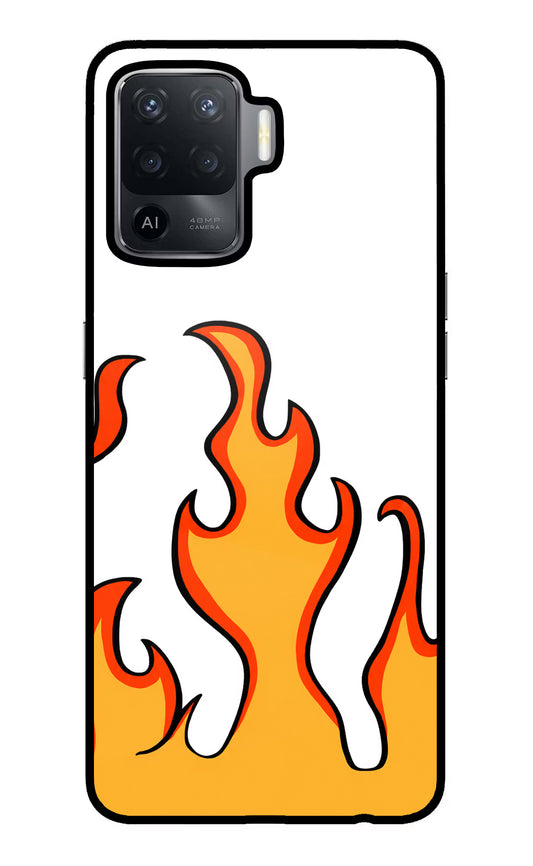 Fired Up – White Oppo F19 Pro Glass Case