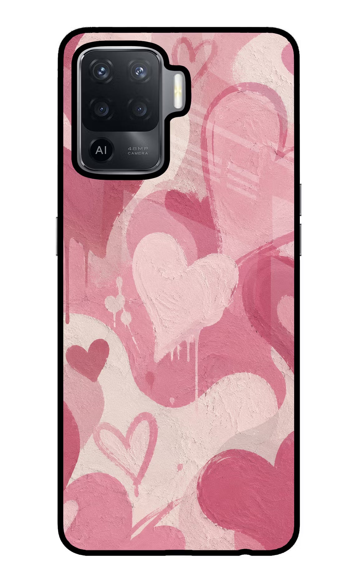 Hearty case Oppo F19 Pro Glass Case Back Cover by Casekaro