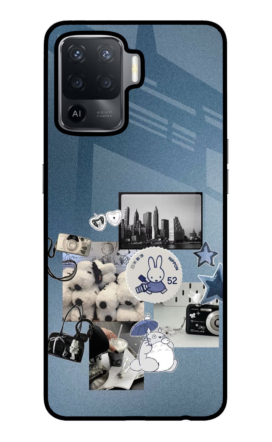 Miffy Oppo F19 Pro Glass Case Back Cover by Casekaro