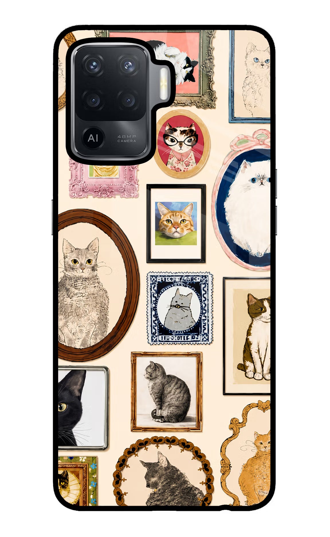 Mirror Cats Oppo F19 Pro Glass Case