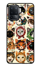 Cool Cat Oppo F19 Pro Glass Case Back Cover by Casekaro
