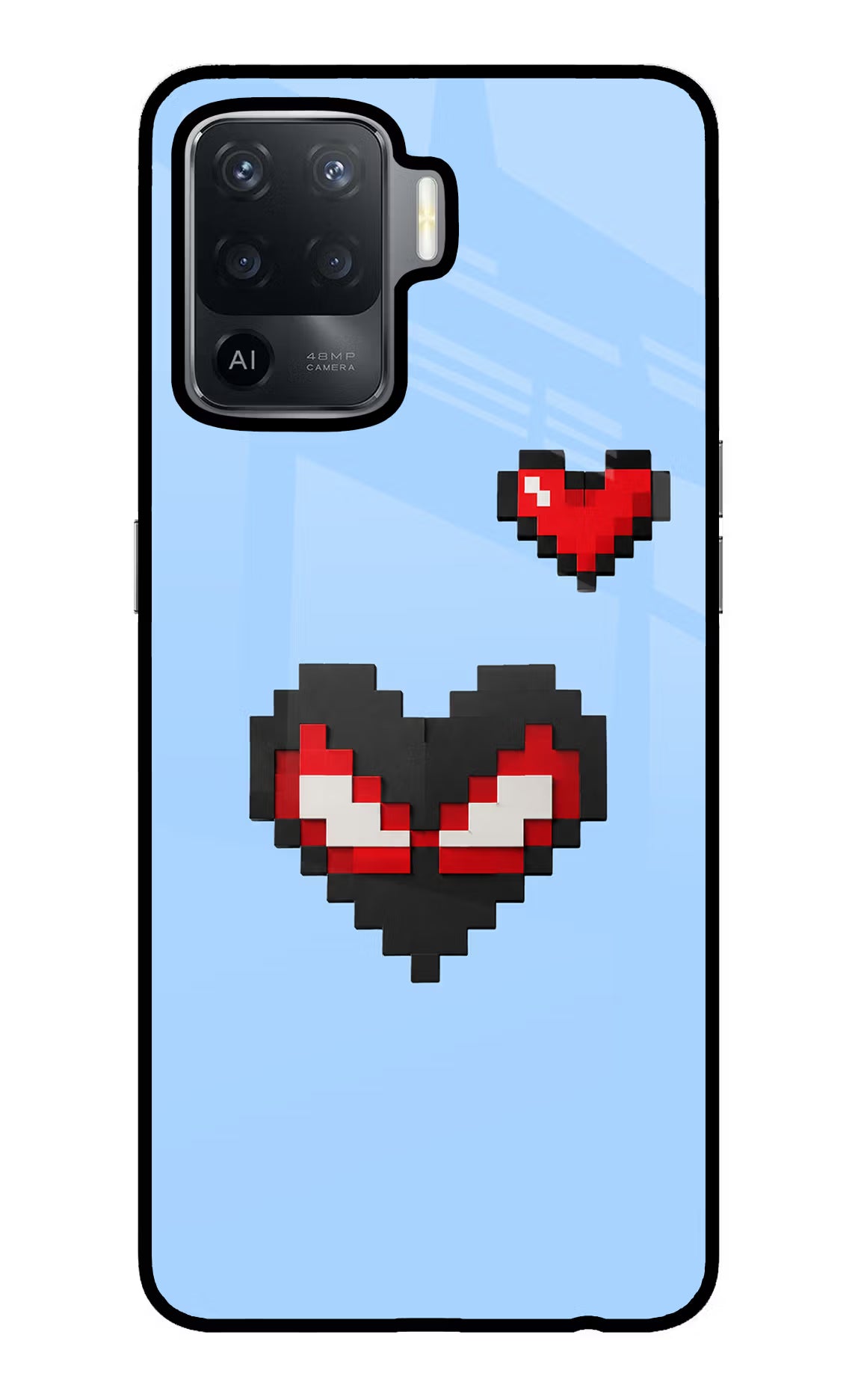 Peter Heart Oppo F19 Pro Glass Case