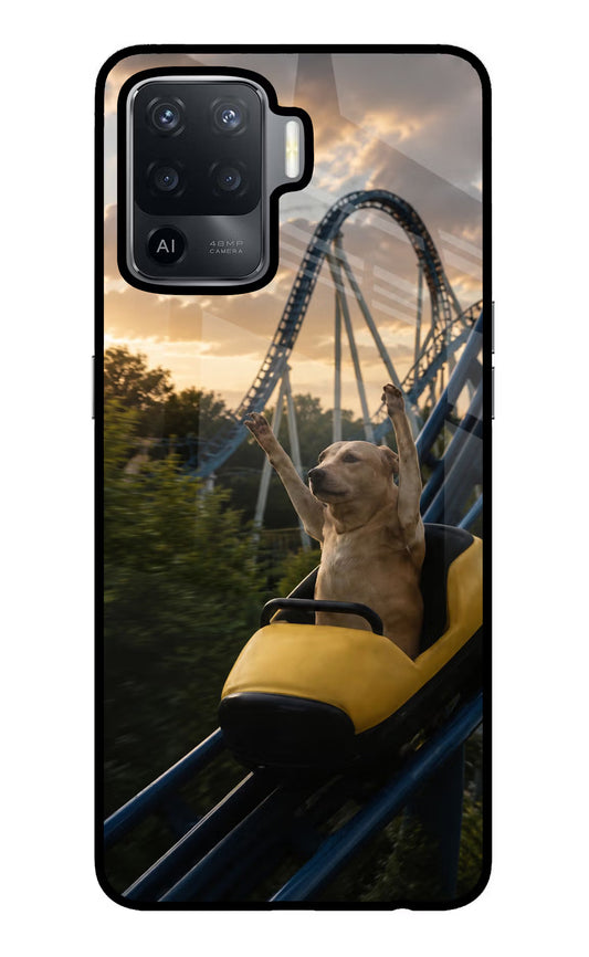 Rollercoaster Dog Oppo F19 Pro Glass Case