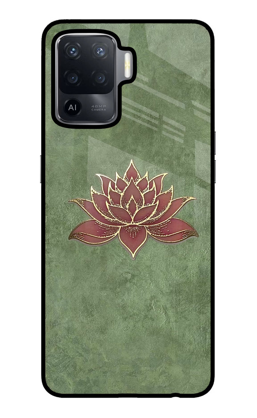 Lotus Grace Oppo F19 Pro Back Cover, Glass case