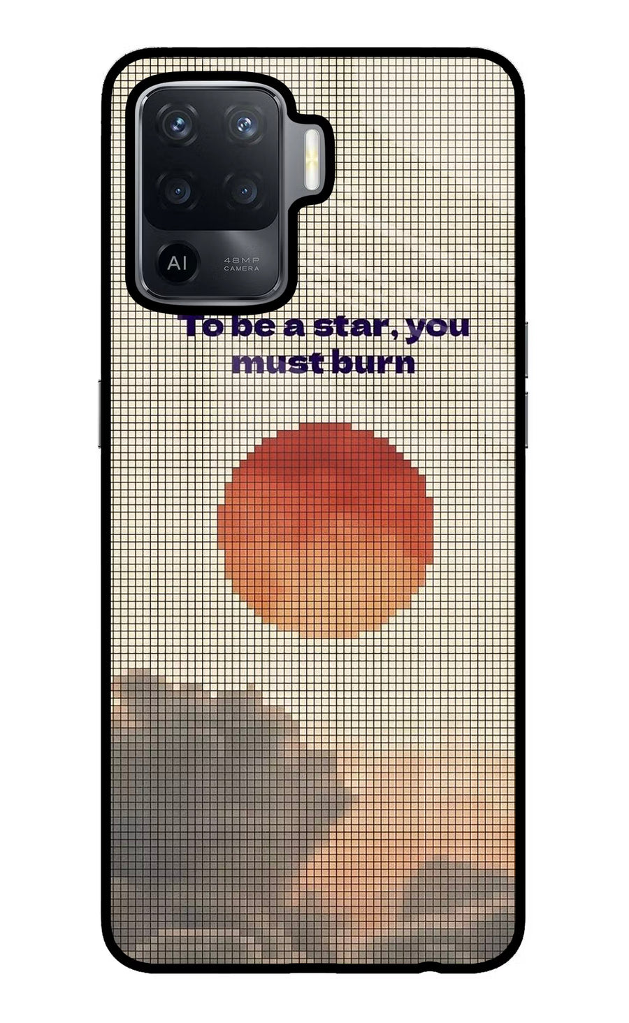 Pixel Sun Oppo F19 Pro Back Cover, Glass case