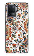 White Mayura Oppo F19 Pro Glass Case