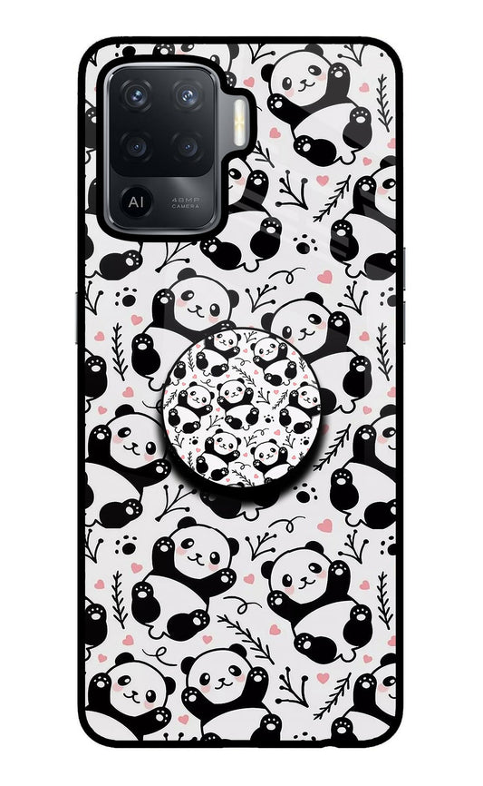Cute Panda Oppo F19 Pro Glass Case