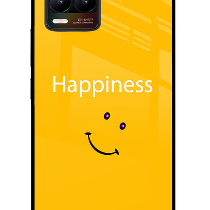 Happiness With Smiley Realme 8/8 Pro (not 5G) Glass Case Back Cover by Casekaro