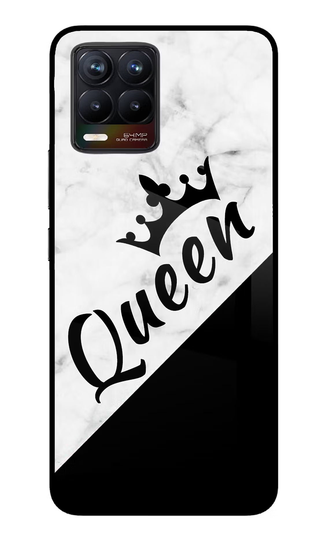 Queen Realme 8/8 Pro (not 5G) Glass Case Back Cover by Casekaro