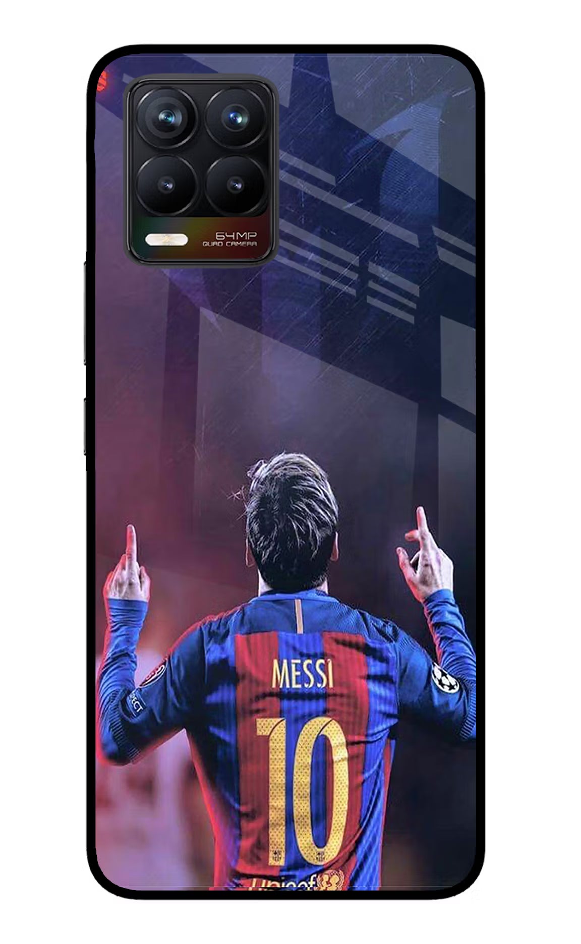 Messi Realme 8/8 Pro (not 5G) Glass Case Back Cover by Casekaro