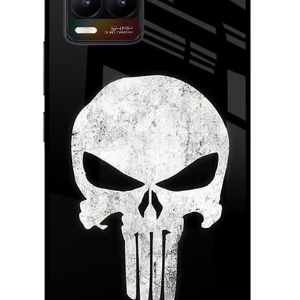 Punisher Skull Realme 8/8 Pro (not 5G) Glass Case Back Cover by Casekaro