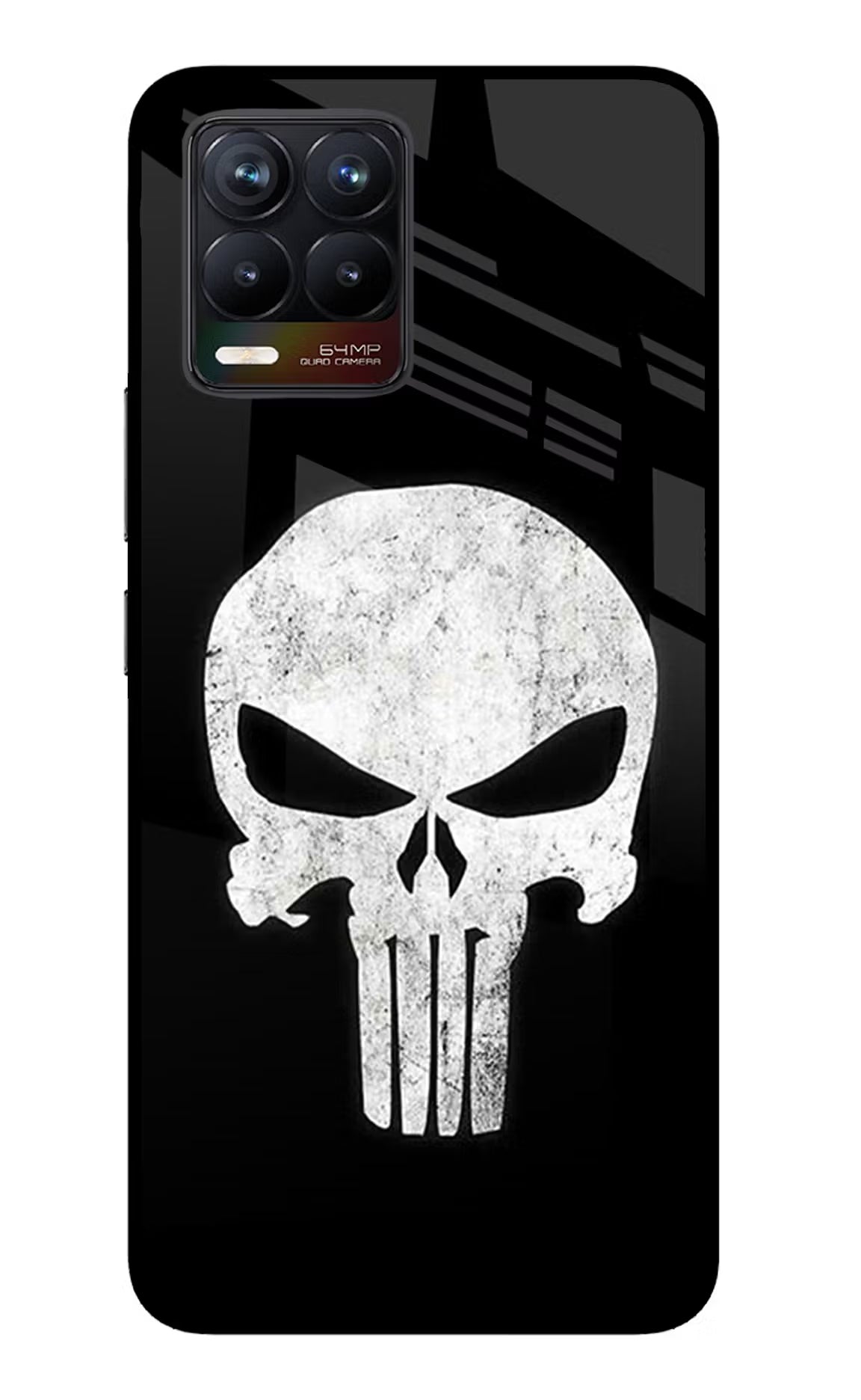Punisher Skull Realme 8/8 Pro (not 5G) Glass Case Back Cover by Casekaro