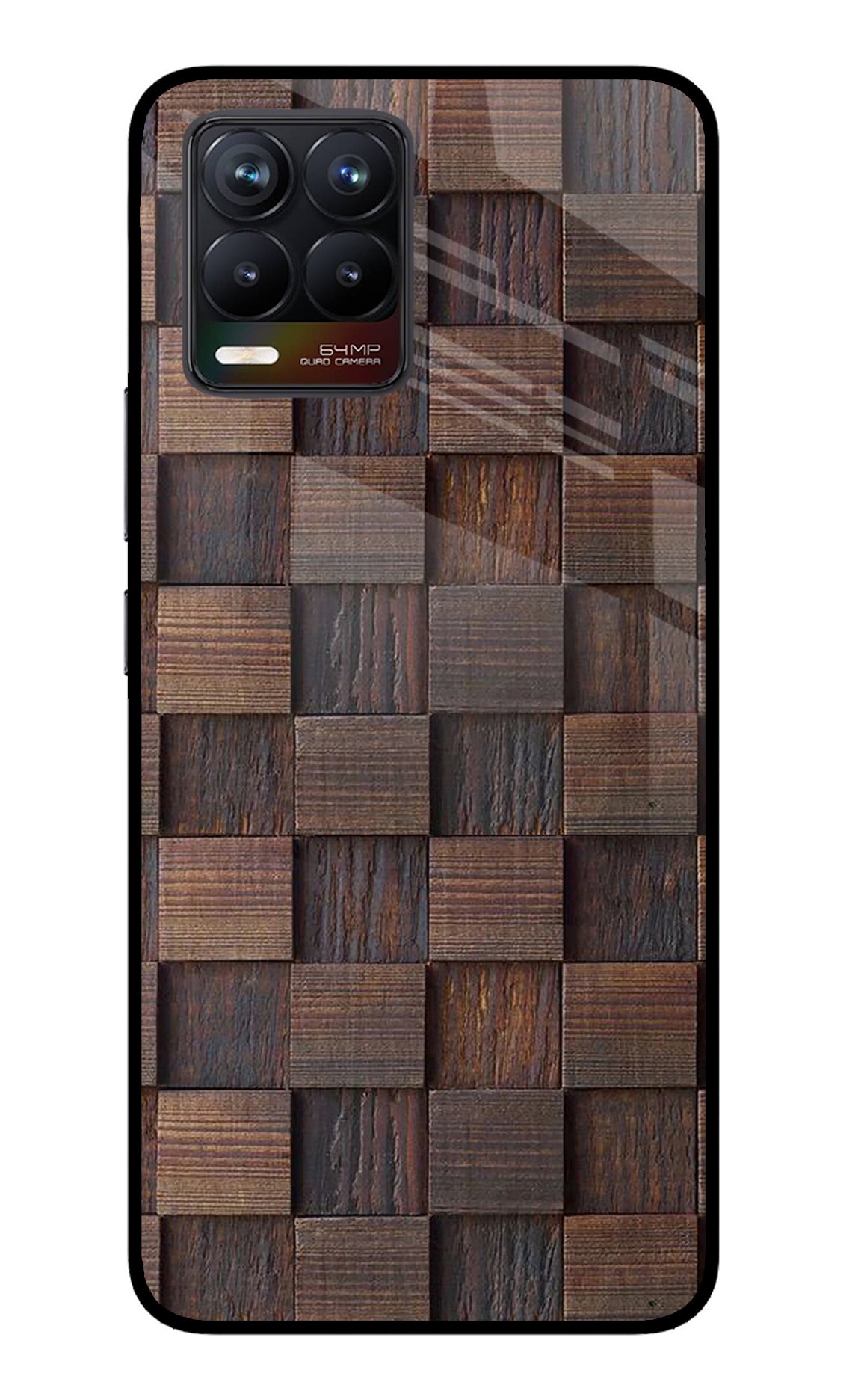 Wooden Cube Design Realme 8/8 Pro (not 5G) Back Cover