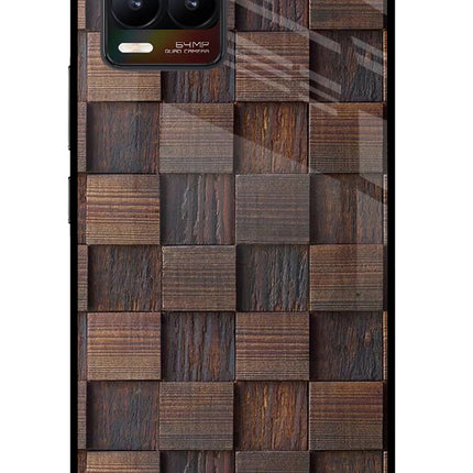Wooden Cube Design Realme 8/8 Pro (not 5G) Glass Case