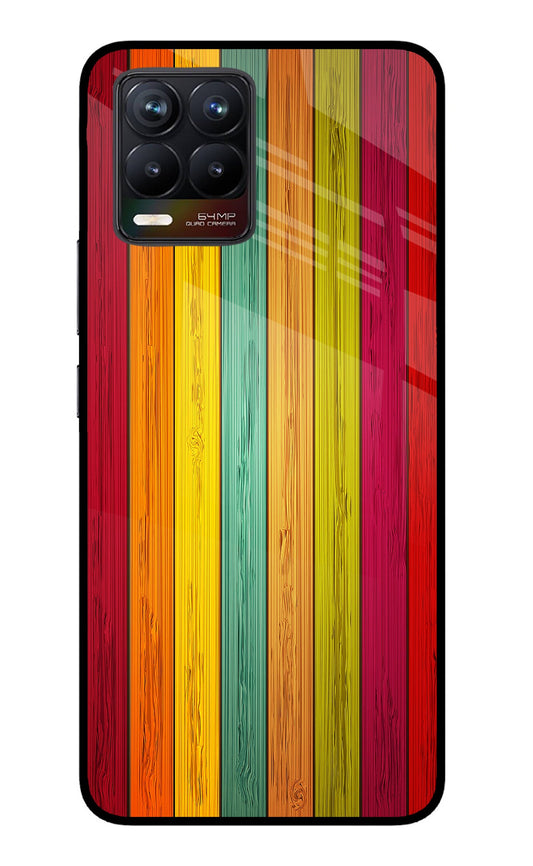 Multicolor Wooden Realme 8/8 Pro (not 5G) Glass Case