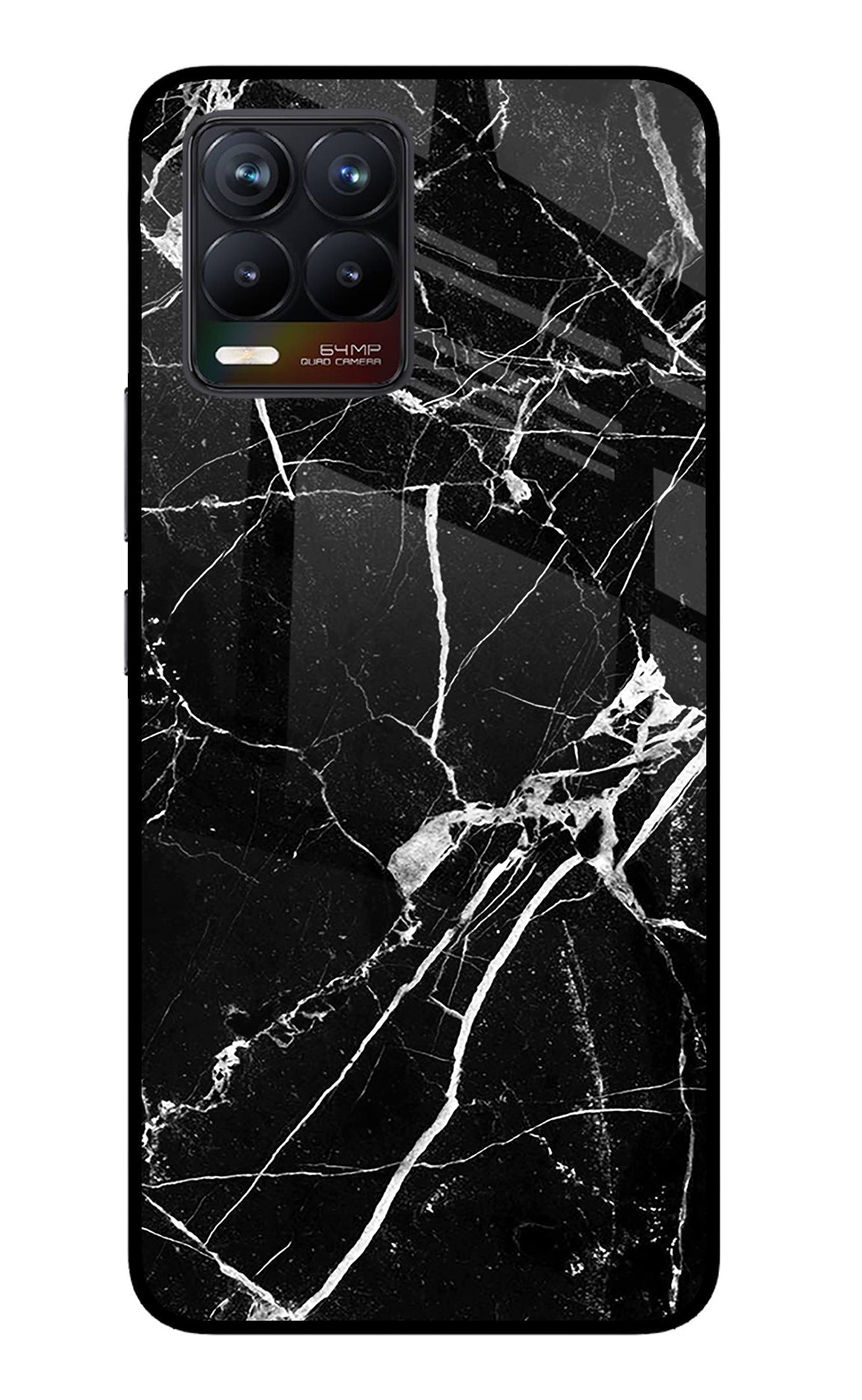 Black Marble Pattern Realme 8/8 Pro (not 5G) Back Cover