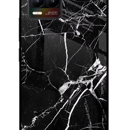 Black Marble Pattern Realme 8/8 Pro (not 5G) Glass Case