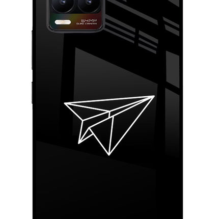 Paper Plane White Realme 8/8 Pro (not 5G) Glass Case