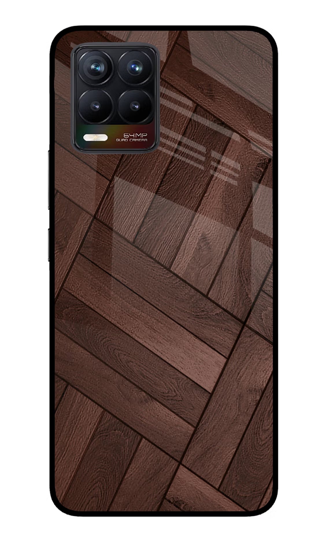 Wooden Texture Design Realme 8/8 Pro (not 5G) Glass Case Back Cover by Casekaro