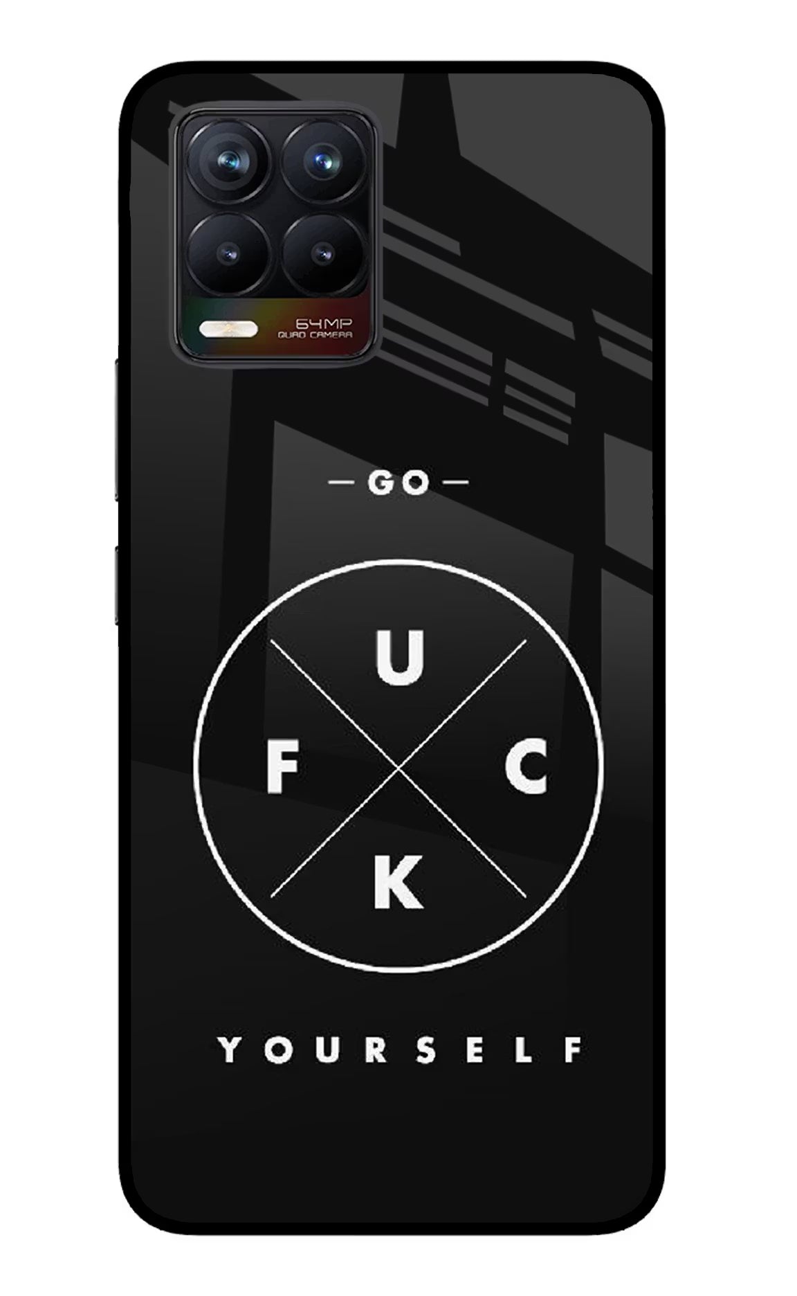 Go Fuck Yourself Realme 8/8 Pro (not 5G) Glass Case Back Cover by Casekaro