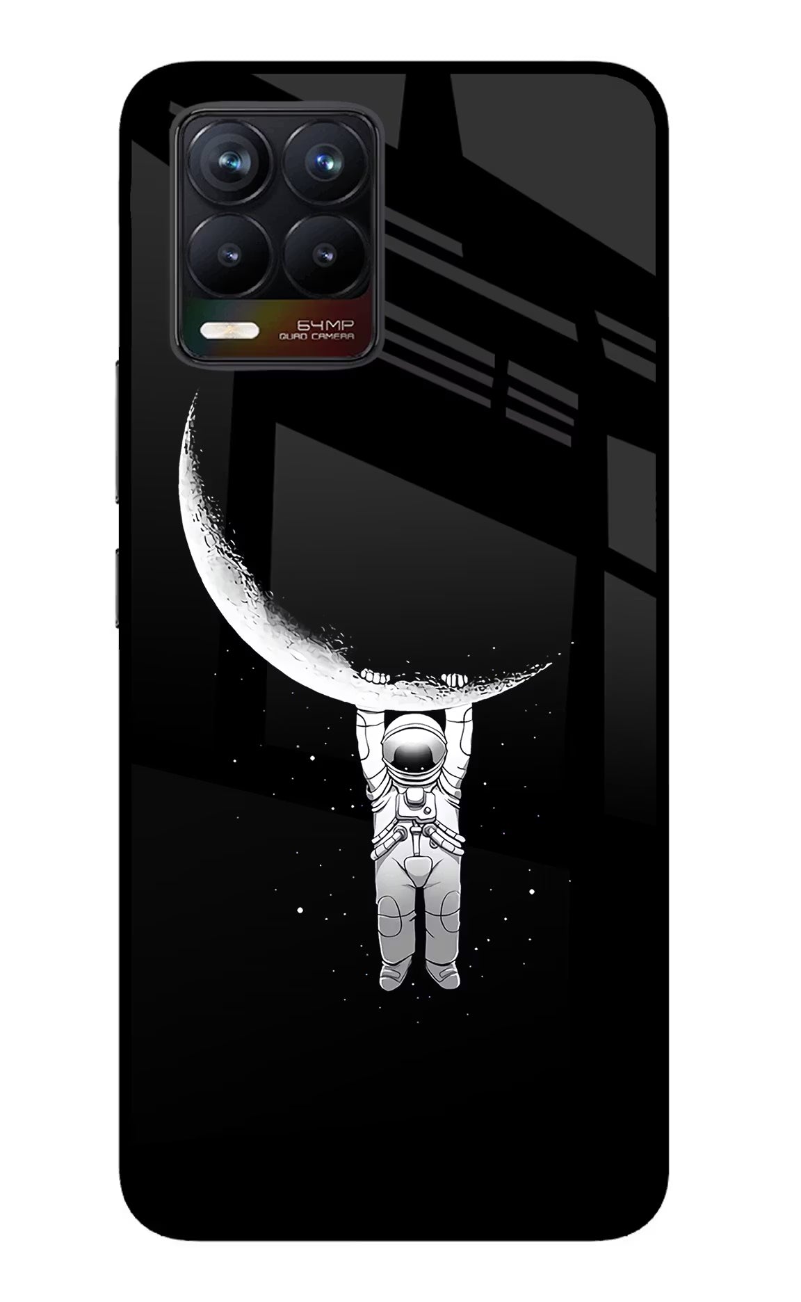 Moon Space Realme 8/8 Pro (not 5G) Glass Case Back Cover by Casekaro