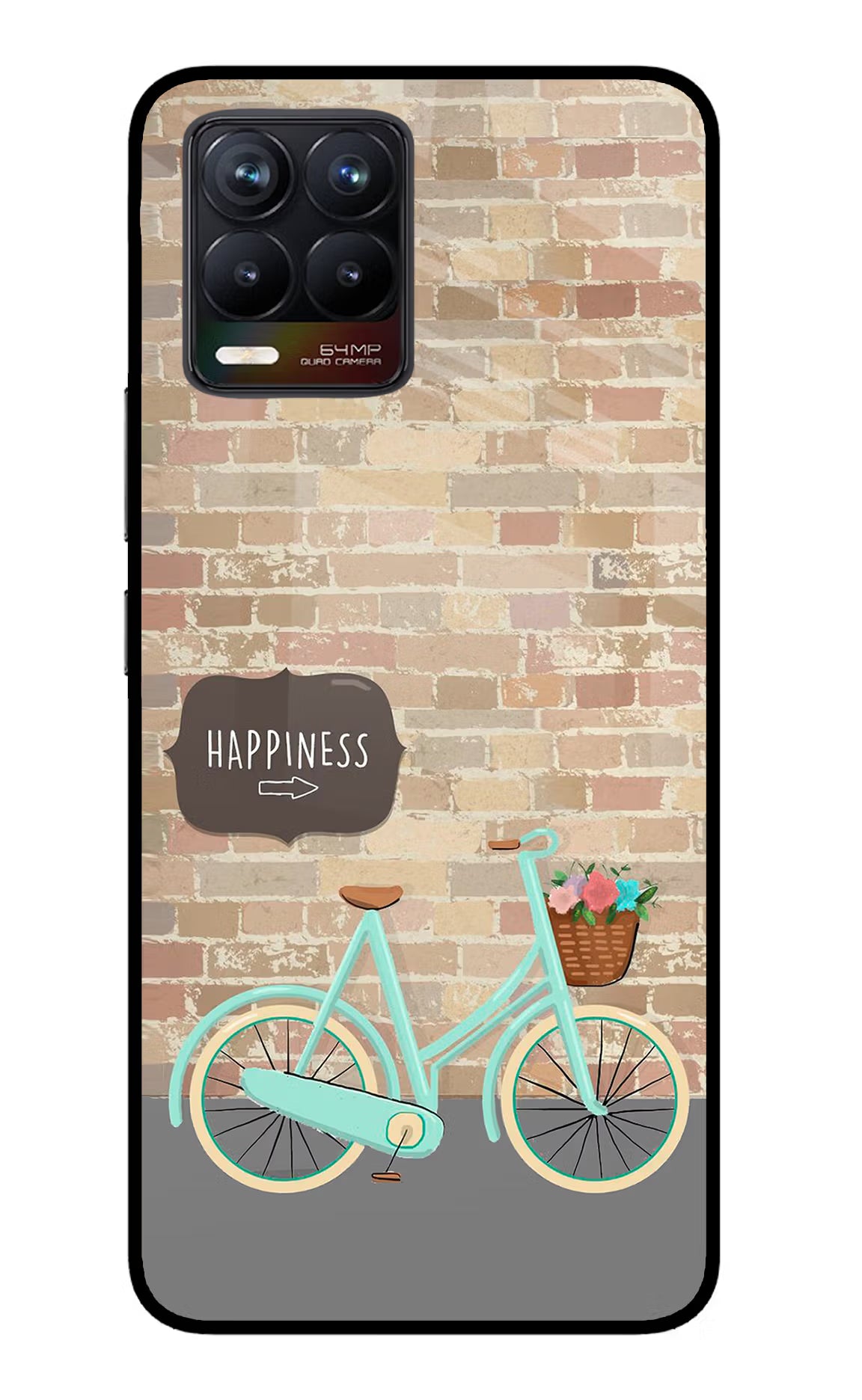 Happiness Artwork Realme 8/8 Pro (not 5G) Glass Case Back Cover by Casekaro