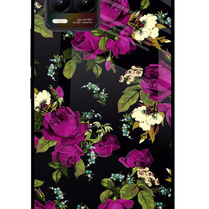 Flowers Realme 8/8 Pro (not 5G) Glass Case Back Cover by Casekaro