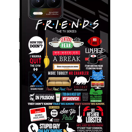 FRIENDS Realme 8/8 Pro (not 5G) Glass Case Back Cover by Casekaro