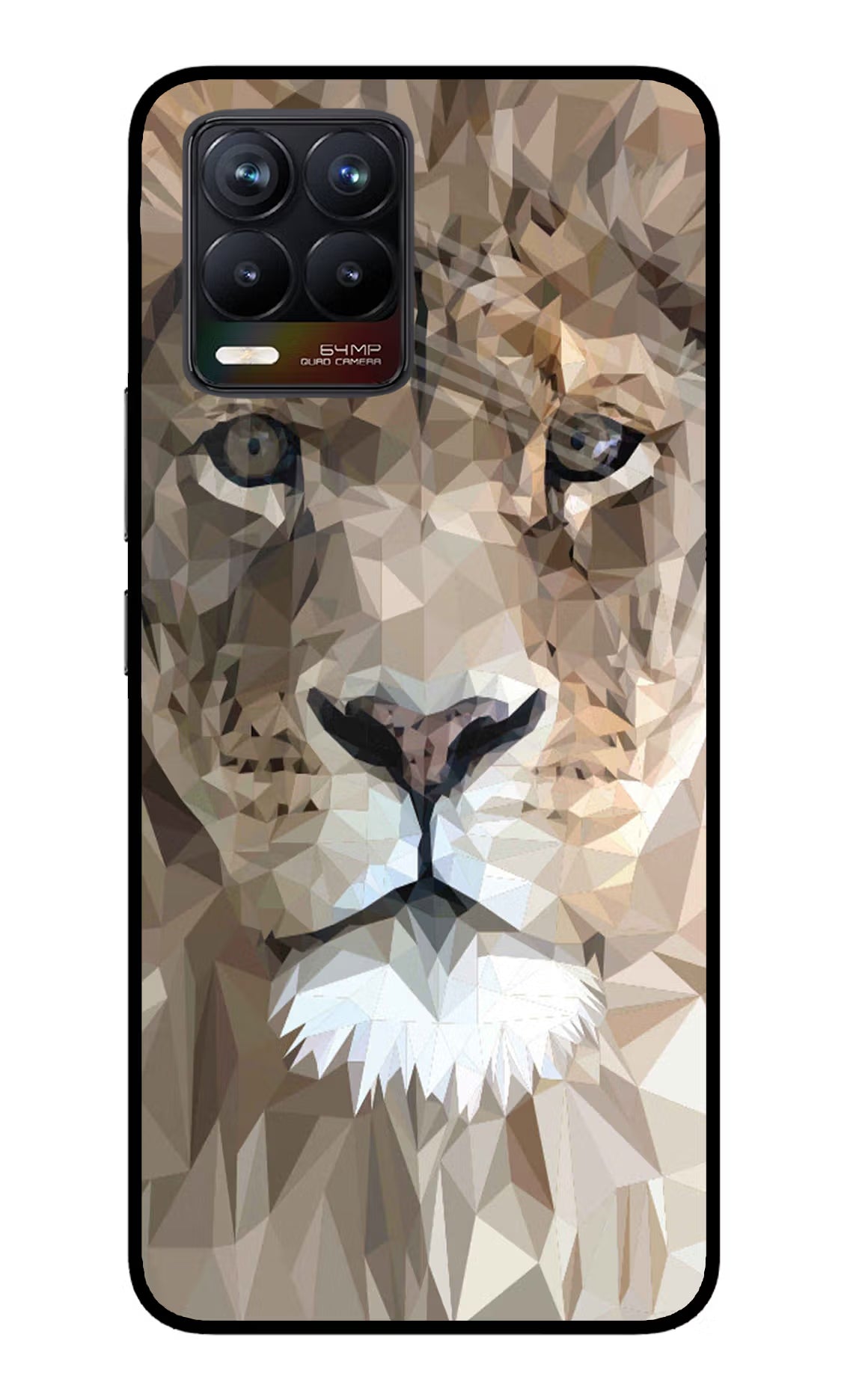 Lion Art Realme 8/8 Pro (not 5G) Glass Case Back Cover by Casekaro