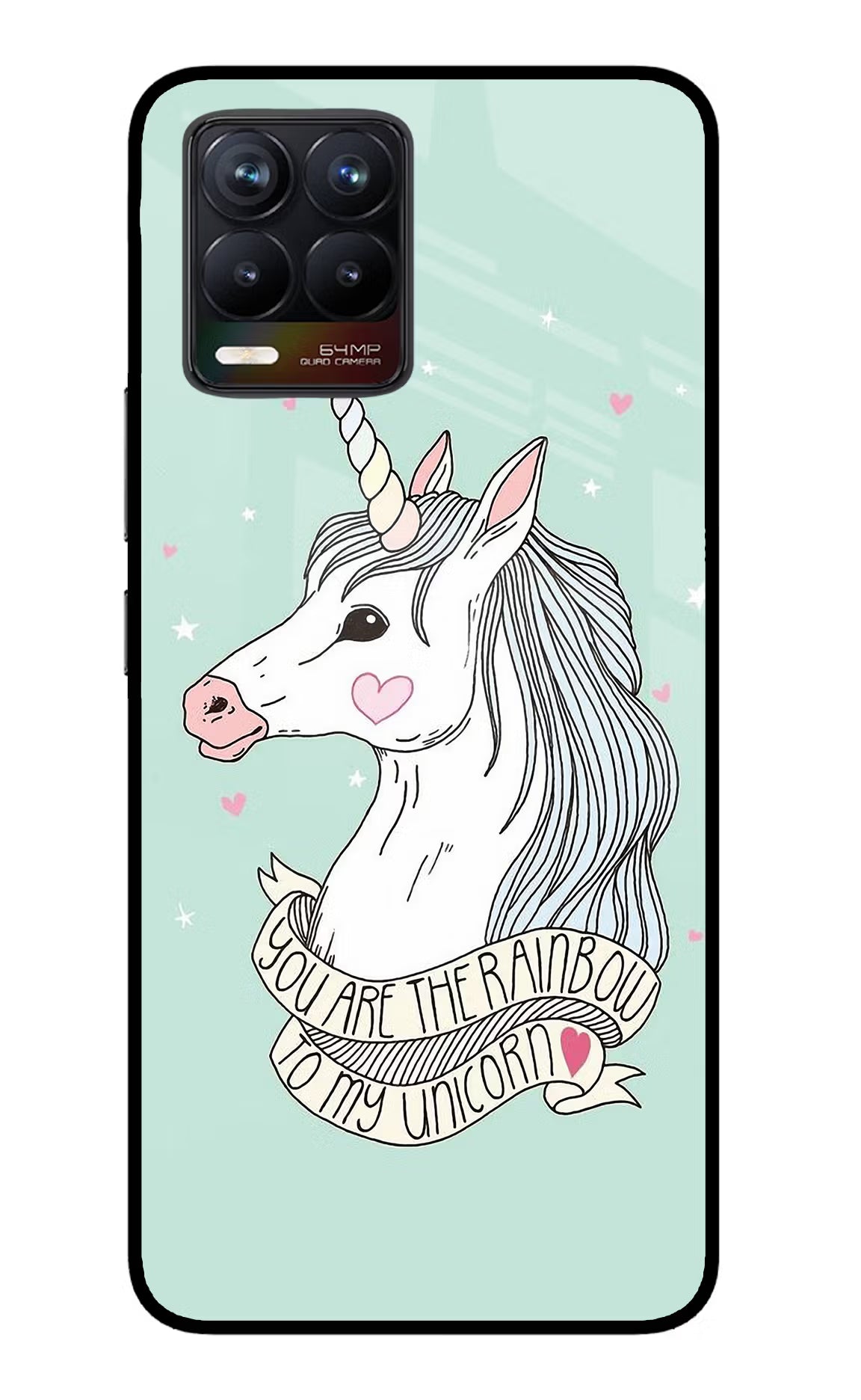 Unicorn Wallpaper Realme 8/8 Pro (not 5G) Glass Case Back Cover by Casekaro