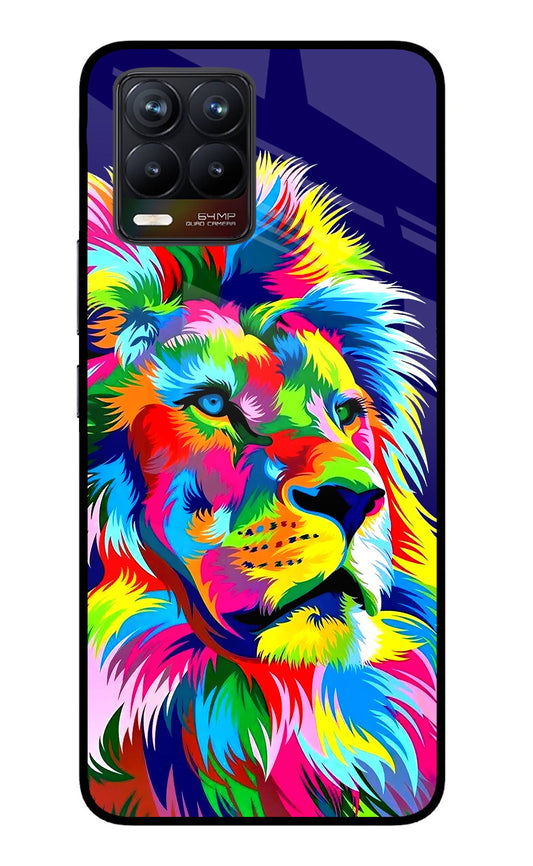 Vector Art Lion Realme 8/8 Pro (not 5G) Glass Case