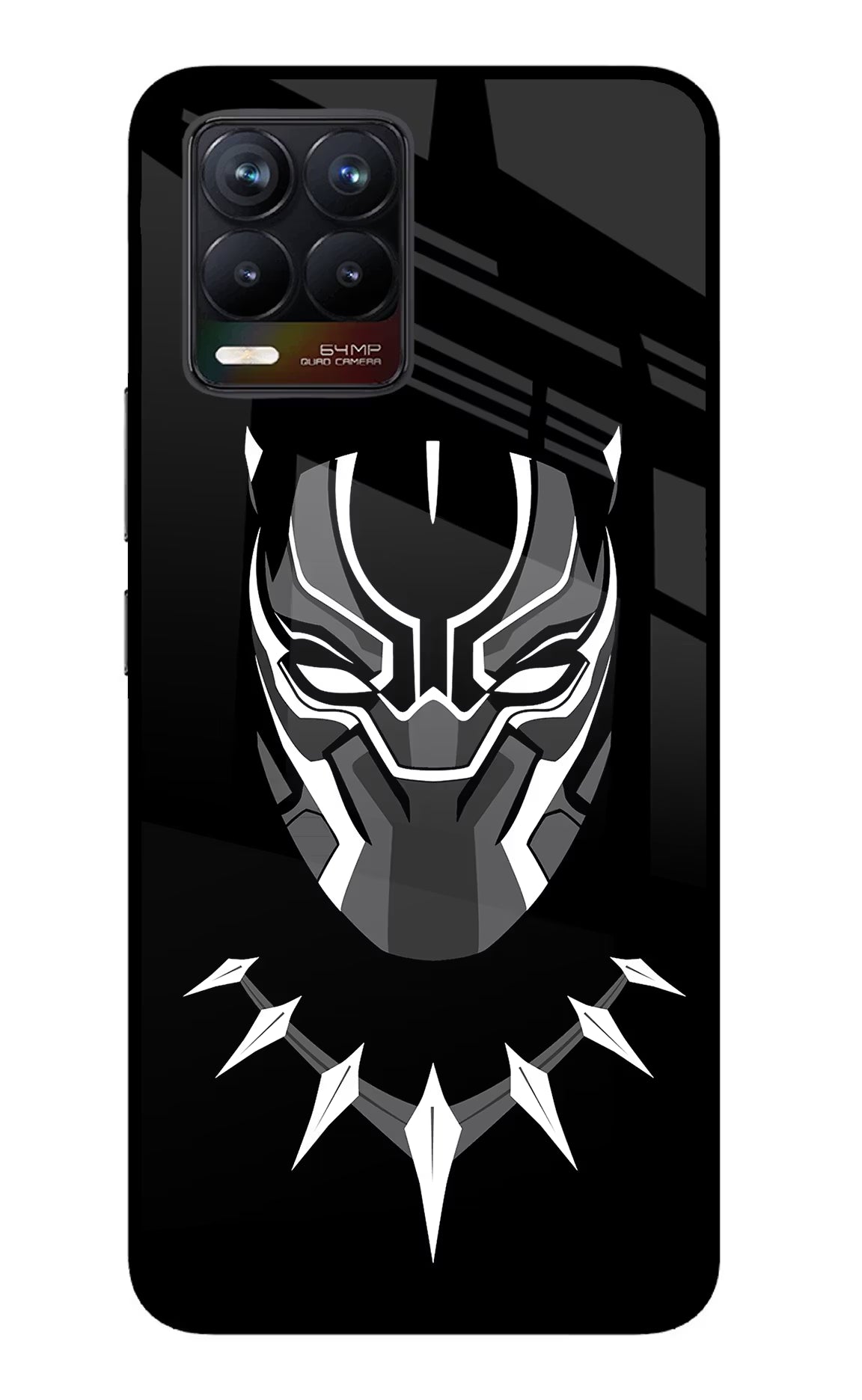 Black Panther Realme 8/8 Pro (not 5G) Glass Case Back Cover by Casekaro